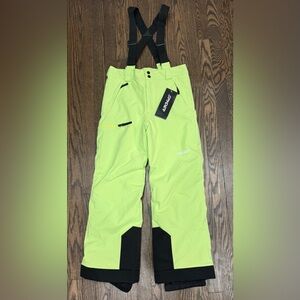 NWTs Spyder Boys’ Propulsion Insulated Ski Pant. Lime Ice. Size 16